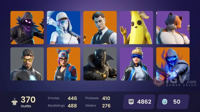 [ALL PLATFORMS]-367 Skin-404 Pickaxe-444 Emote-FULL ACCESS-BEST SELLER-