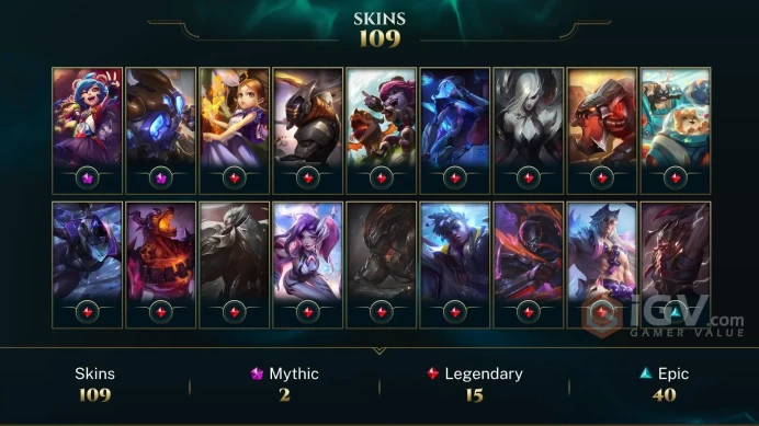 [LAN]-League of Legends | SKINS [106] | Champions [166] | LVL [260] | Full access + mail |