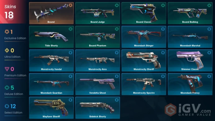 [LATAM] 12 Skins | 1 Knife | Full Acces | Bound / Bound Phantom / Monstrocity Vandal |