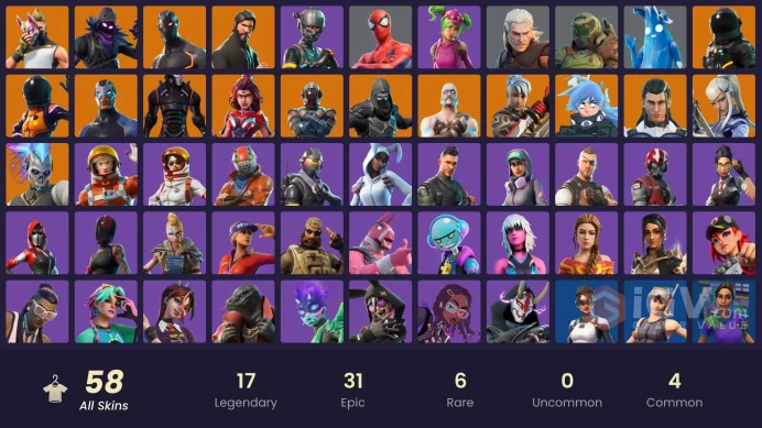 57 skins | The Reaper | Elite Agent | Take The L | Tidy | Ride The Pony | Snowflake | Omega (stage 5) | Rogue Agent | Valor