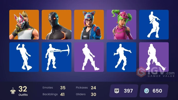 32 skins | Omega | Valor | The Ice King | Hybrid | Blackheart | Carbide | The Visitor | The Prisoner | Drift | Lynx | Enforcer | Zenith | Powder