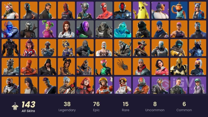 142 skins | The Reaper | Elite Agent | Take The L | Reaper | Ride The Pony | WORLD CUP | Omega (stage 5) | Rogue Agent | Vendetta