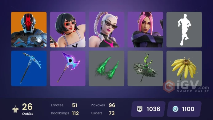 23 skins [All Platforms] Malik | Ronin | Snap | The Foundation | Slayer Juice WRLD | Felina | Evie | 1100 VB | Instant Delivery