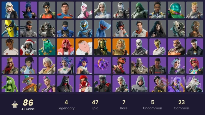 86 skins [All Platforms] Peter Griffin | Subzero Cryptic | Hades | Valeria | Zeus | Poseidon | 50 VB | Instant Delivery