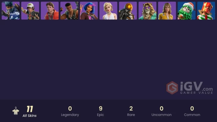 11 skins [All Platforms] Florin | Carter Wu | Carina | Miles Cross | Kingston | The Bride | Marty McFly | 250 VB | Instant Delivery