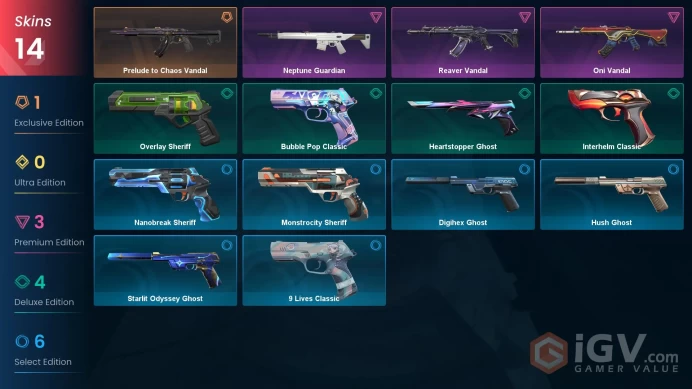 | LATAM | 14 SKINS | VALUE: 7500 VP | Prelude to Chaos Vandal | Oni Vandal | RANKED READY | 253 LEVEL | INSTANT DELIVERY | FULL ACCESS | FqN4L |