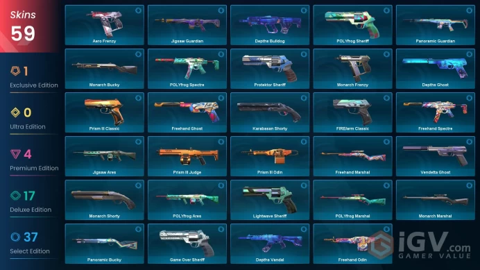 | AP | 1 KNIFE | 59 SKINS | VALUE: 7100 VP | Prism III Axe | Prime Vandal | RANKED READY | 200 LEVEL | INSTANT DELIVERY | FULL ACCESS | FltDQ |