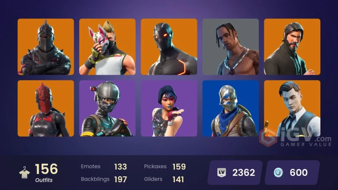 PC/PSN/Xbox/Nintendo 155 skins | OG STW | Black Knight | Travis Scott | Merry Mint Axe | Floss | Sparkle Specialist | The Reaper | Blue Squire |