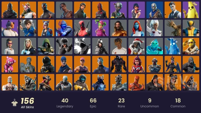 PC/PSN/Xbox/Nintendo 155 skins | OG STW | Black Knight | Travis Scott | Merry Mint Axe | Floss | Sparkle Specialist | The Reaper | Blue Squire |