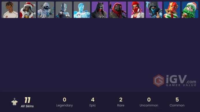 11 skins [All Platforms] Frozen Love Ranger | Frozen Red Knight | Frozen Raven | Santa Dogg | 300 VB | Instant Delivery