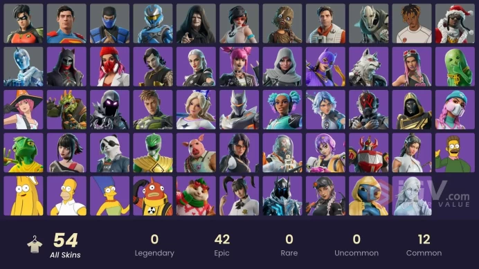 51 skins [All Platforms] General Grievous | Poe Dameron | Wookiee Team Leader | Apprentice Evie | 0 VB | Instant Delivery
