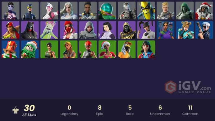 30 skins [All Platforms] Dark Bomber | War Machine | Mysterio | Peelverine | Emma Frost | Shuri | 350 VB | Instant Delivery