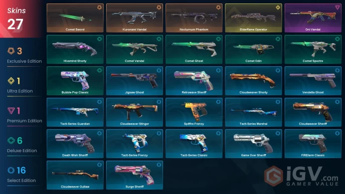 | AP | 1 KNIFE | 27 SKINS | VALUE: 8800 VP | Elderflame Operator | RANKED READY | 177 LEVEL | INSTANT DELIVERY | FULL ACCESS | FroZ2 |