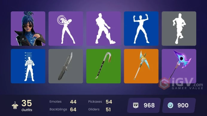 35 skins [All Platforms] Mizuki | Renzo the Destroyer | Omegarok | Spectra Knight | Slayer Juice WRLD | 900 VB | Instant Delivery