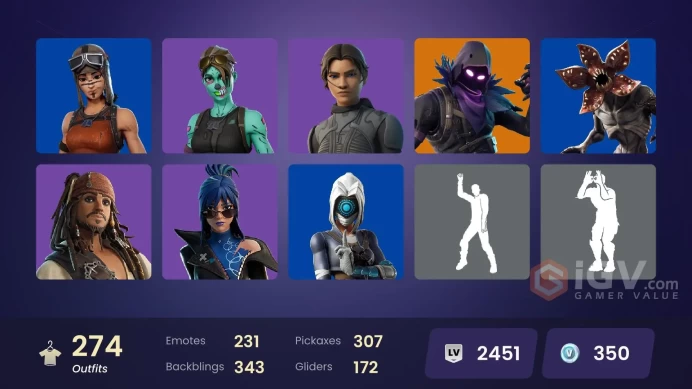 268 skins [All Platforms] Geralt of Rivia | Peter Griffin | Renegade Raider | Fixer | Lina Scorch | 350 VB | Instant Delivery
