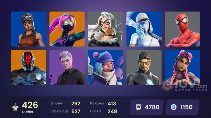 [PC/PSN/XBOX] 426 skins | Lara Croft | Renegade Raider | Reaper Axe | Lina Scorch | Verve| Arcane Vi | Vivi Chroma | 950 VB