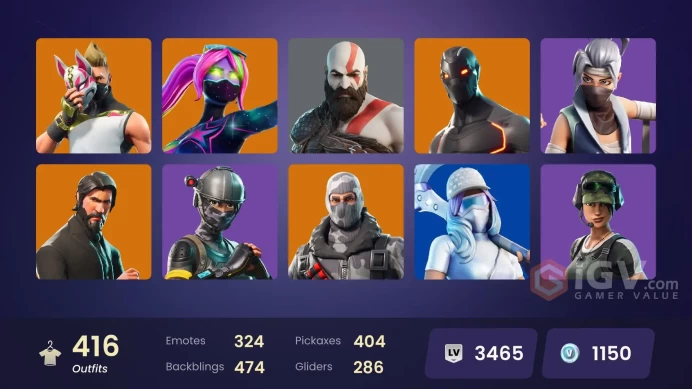 [PC/PSN/XBOX] 415 skins | Take The L | Leviathan Axe | Chun-Li |Point It Out | The Reaper| Leon S. Kennedy | Omega (st5) | Gold Kratos | 1150 VB