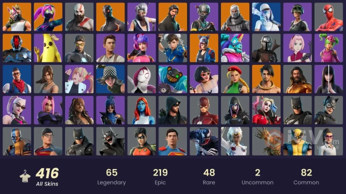 [PC/PSN/XBOX] 415 skins | Take The L | Leviathan Axe | Chun-Li |Point It Out | The Reaper| Leon S. Kennedy | Omega (st5) | Gold Kratos | 1150 VB