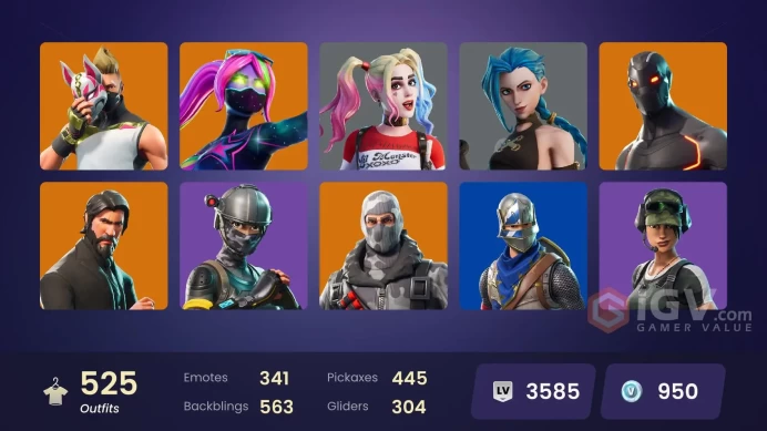 [PC/PSN/XBOX] 525 skins | LIMITED STW | Take The L | The Reaper | Fresh | Blue Squire | Royale Knight | Elite Agent | Laugh It Up |  950 VB