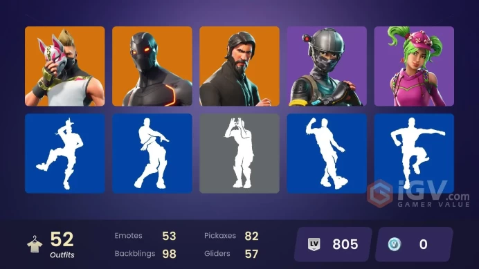 Fortnite Account [PC] 52 skins | The Reaper | Elite Agent | Valor | Rex | Calamity | Dark Voyager | Carbide | The Visitor | Omega | Drift | Lauf
