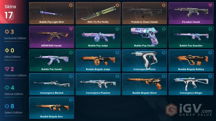 NA | RGX 11z Pro Firefly, Prelude to Chaos Vandal, Forsaken Vandal, XERØFANG Vandal | 17 Skins [Full Access]