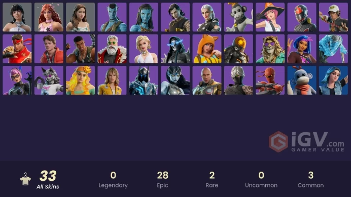 Fortnite Account [PC] 33 skins | Laufey | Chappell Roan | Rockstar LISA | FIRE Master Kai | Soleil | Wolfie | Wonder Onesie | Sakara | The Found