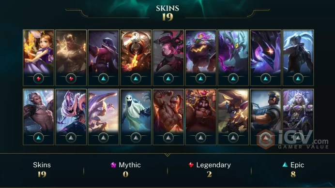 | EUNE | 19 SKINS | GOLD 3 | 63 CHAMPIONS | 61 LEVEL | INSTANT DELIVERY | FULL ACCESS | FsoJi |