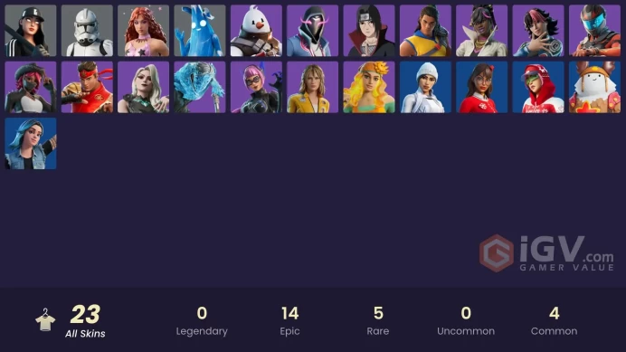 Fortnite Account [PC] 23 skins | Clone Trooper | Polar Peely | Ruby Shadows | Chappell Roan | The Bride | Danica | Gale | Trailblazer Tai | Sole