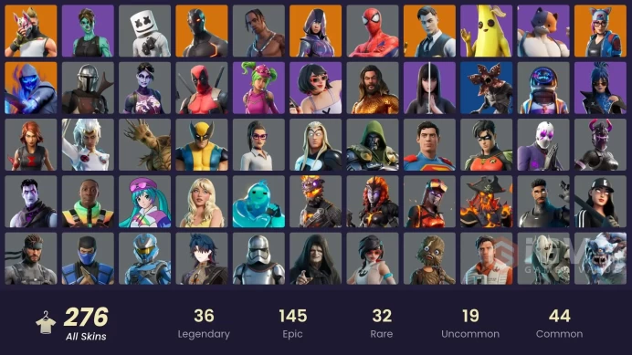[PC/NIN] 276 skins | OG STW | IKONIK | Travis Scott | Astro Jack | Glow | Gold Meowscles | Gold Midas | Gold Brutus | Xander | Tart Tycoon