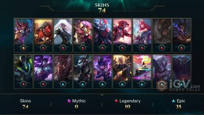 EUW - PLATIN 1 START - +60LP GAIN - DIA MMR - 112 Champ - 75 Good Skins(1 Ultimate, 10 Legendary, 35 Epic) - 22.2K BE - HANDMADE - FULL ACCES