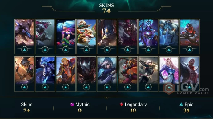 EUW - PLATIN 1 START - +60LP GAIN - DIA MMR - 112 Champ - 75 Good Skins(1 Ultimate, 10 Legendary, 35 Epic) - 22.2K BE - HANDMADE - FULL ACCES