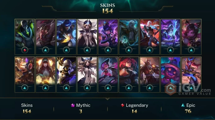 EUW / GOLD 4(60LP) %100WR - 168 Champ - 154 Perfect Skins(2 Ultimate, 3 Mythic, 14 Legendary, 76 Epic) - 10.1K BE - HANDMADE - FULL ACCES -CHEAP