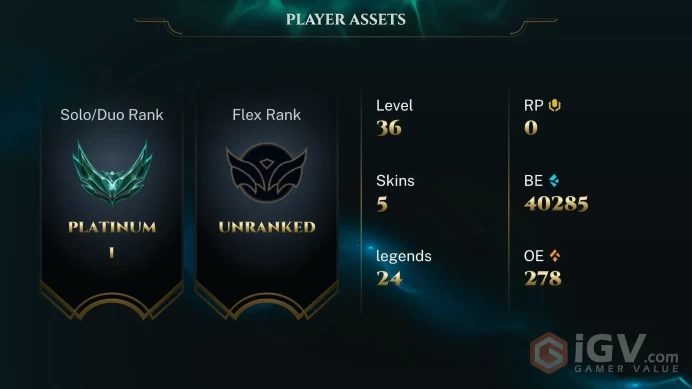 [EUW] S2026 - Platinum 1 - 65 Winrate - +30/-10 LP Gain - Dia-Master MMR - 40K Be - Honor 5 - Instant