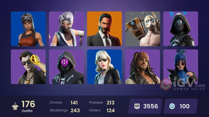 12655[PC/PSN/XBOX]Renegade Raider| John Wick| Valeria| Renzo the Destroyer| Zeus| Optimus Prime| Kado Thorne| Spectra Knight| Era| 