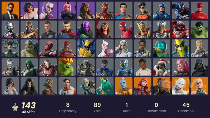 12750[PC/XBOX]Blue Striker|John Wick|Lina Scorch|Hades|Paradigm (Reality-659)|The Origin|Zeus|Malik|The Imagined|Snap