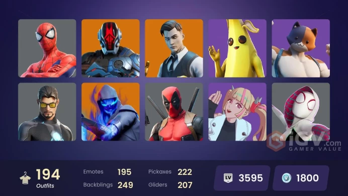 (PC PSN XBOX) 194 skins | Era | Paradigm (Reality-659) | Fade | Kymera | Ronin | Valeria | Catalyst | Snap | Ultima Knight | The Cube Queen | Sp