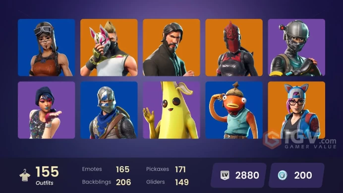 (PC PSN XBOX) 155 skins | LEVIATHAN AXE / FLOSS / TAKE THE L / Renegade Raider | Sparkle Specialist | The Reaper | Blue Squire | Royale Knight |