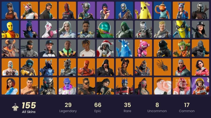 (PC PSN XBOX) 155 skins | LEVIATHAN AXE / FLOSS / TAKE THE L / Renegade Raider | Sparkle Specialist | The Reaper | Blue Squire | Royale Knight |