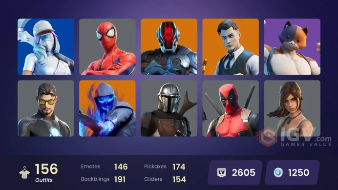 (PC PSN XBOX) 156 skins | Gold Meowscles | Gold Brutus | Gold TNTina | Gold Midas | Raz | Kymera | Sorana | Torin | Ronin | Peter Griffin | The 