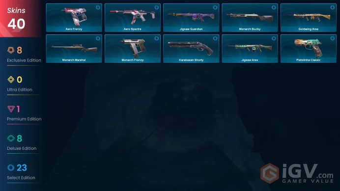 LATAM - LVL 137 - Unranked - 5 Knifes - 40 Skins (~21,750 VP) Ruination Phantom, Recon Balisong, Champions 2023 Kunai, Champions 2021 Vandal