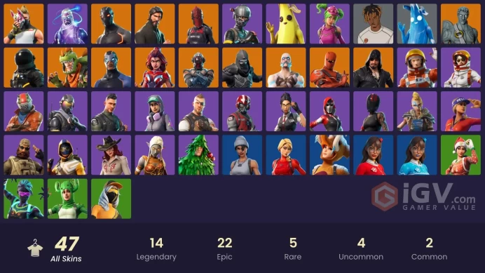 [PC/PSN/XBOX/NINTENDO]  47 skins | Galaxy | The Reaper | Elite Agent | Rogue Agent | Dark Voyager | Enforcer | Ragnarok | Hybrid | HR0007
