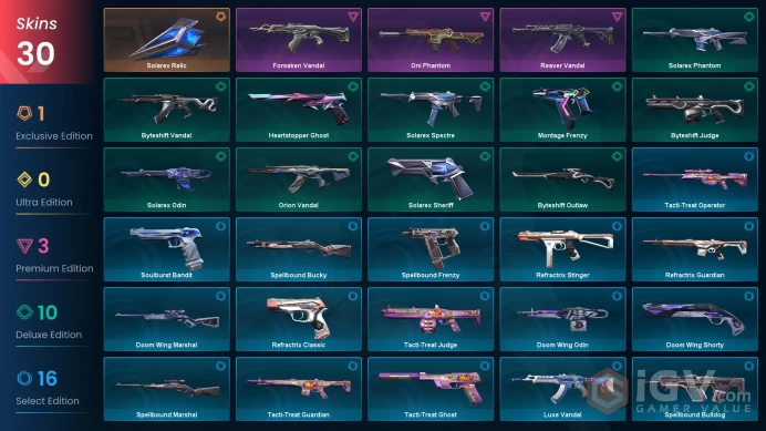 EU / 30 LUX SKINS (Reaver Vandal+Forsaken Vandal+Oni Phantom) + 1 KNIFFE (Solarex Relic) / MAIL (FULL ACCESS)