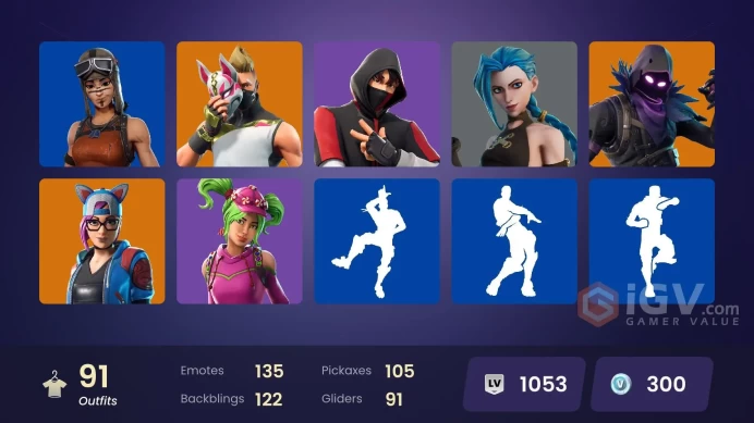 FA - [PC/PSN/XBOX] 91 skins | OG STW | Renegade Raider | IKONIK | Rogue Agent | Arcane Jinx | Renzo the Destroyer | Love Ranger | Take The L