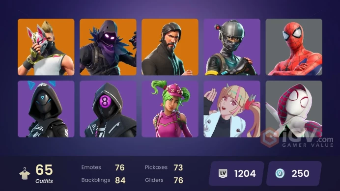 [PC/PSN/XBOX/NINTENDO] 65 skins  Take The L .  The  Reaper | Elite Agent . The Origin | Raven |  Ragnarok The Imagined . Enforcer . Drift HR0102
