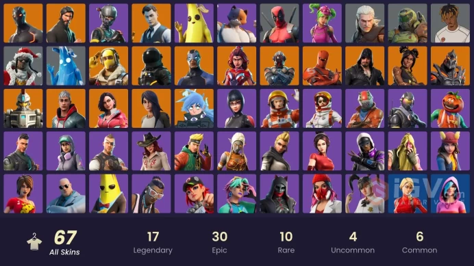 [PC/XBOXNINTENDO] 67 skins   Take  The L .  Rambunctious . The Reaper Elite Agent Gold Midas Gold Brutus  Gear Specialist Maya |Omega |HR0098