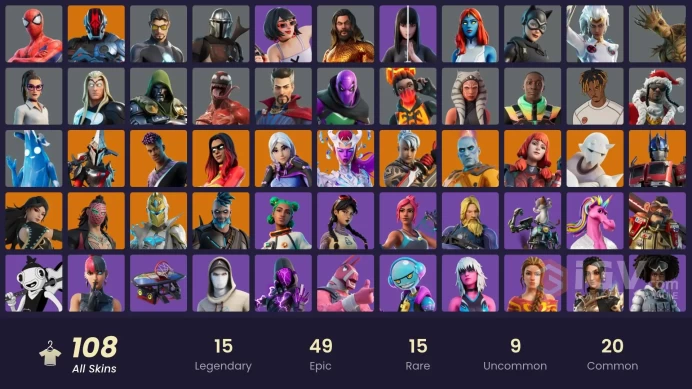 [PC/PSN/XBOX/NINTENDO] 108 skins | Keri Commander | Hangtime | FNCS Renegade | Fade | The Origin | Omegarok | HR0097