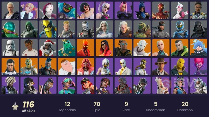 [PC/XBOX/NINTENDO] 116 skins | Omegarok | Joltara |  Reaper ,  Spectra Knight | Twyn | Inferno |  Paradigm (Reality-659) | Peter Griffin HR0083