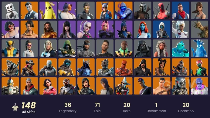 [PC/XBOX] 148 skins | Blue Team Leader | Gold Midas | Gold TNTina | Gold Brutus | Gold Meowscles | Point Patroller HR0046
