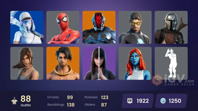 [PC/PSN/XBOX/NINTENDO] 88 skins | Candy axe .  Keri Commander | Shady Doggo | Menace | Joey | Oblivion | The Foundation | Raz | Torin | HR0052