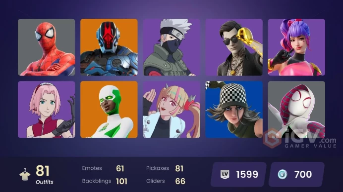 [PC/PSN/XBOX/NINTENDO] 81 skins | Joey | The Foundation | Torin | The Cube Queen | Son Goku | Ronin | Malik | Kymera | HR0056